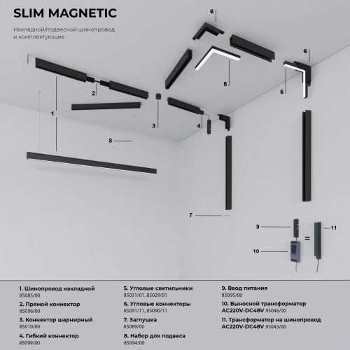 Трековый светодиодный светильник Elektrostandard Slim Magnetic 85000/01 a057188