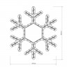Светодиодная фигура Ardecoled Снежинка ARD-Snowflake-M7-450X375-126Led Warm 025315