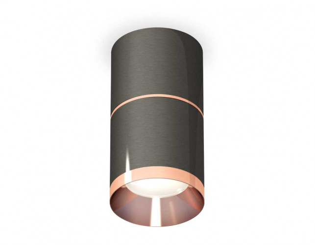Комплект накладного светильника Ambrella light Techno Spot XS7403101 DCH/PPG черный хром/золото розовое полированное (C7403, A2073, C7403, N7035)