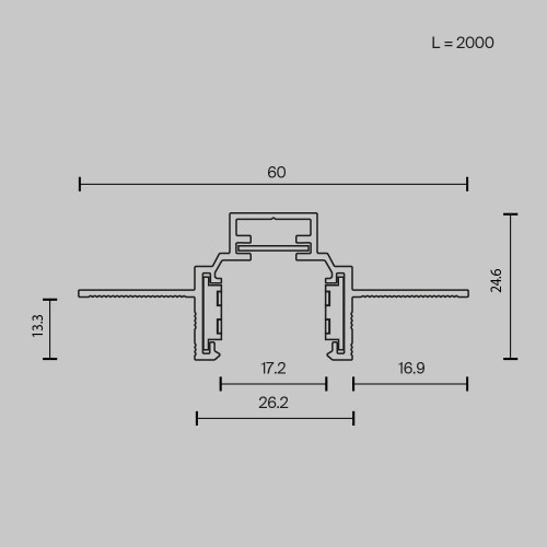 Шинопровод встраиваемый Maytoni Exility TRXM034-422W