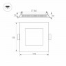 Встраиваемый светодиодный светильник Arlight DL-172x172M-15W Warm White 020133