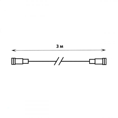 Удлинитель для гирлянд Uniel UCX-F90 E/3M/WH UL-00013224