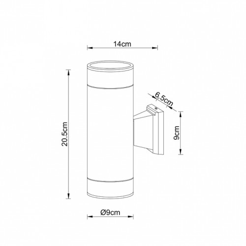 Уличный настенный светильник Arte Lamp Piautos A1913AL-2BK