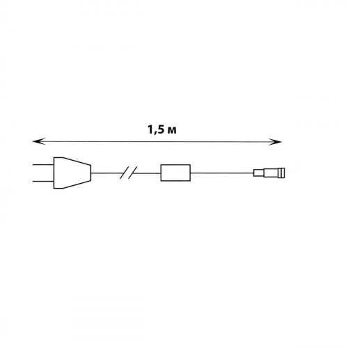 Провод питания для гирлянд Uniel UCX-F90 P/1.5M/WH UL-00013214