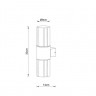 Уличный настенный светильник Arte Lamp Seginus A6515AL-2BK