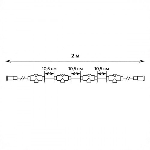 Провод-шина для гирлянд Uniel UCX-F90 T20/2M/WH UL-00013216